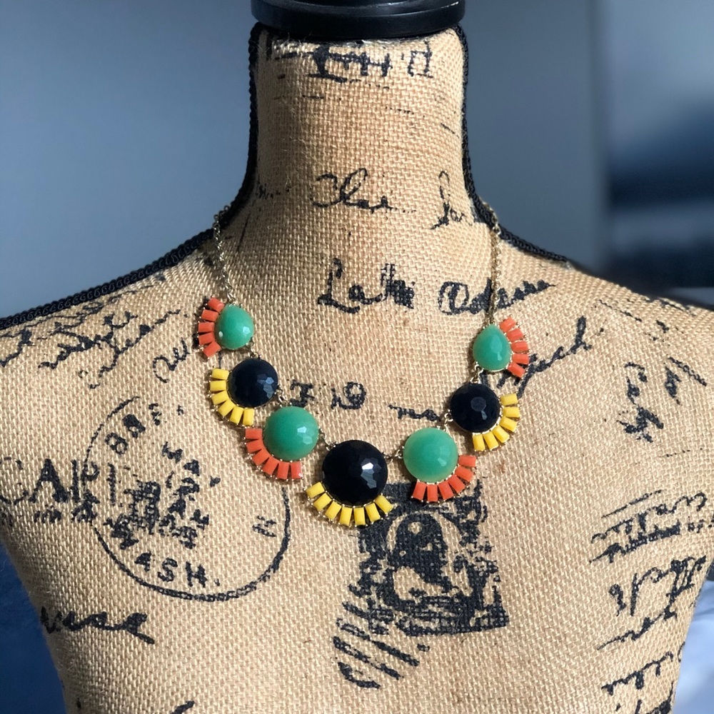 Multicolored statement necklace